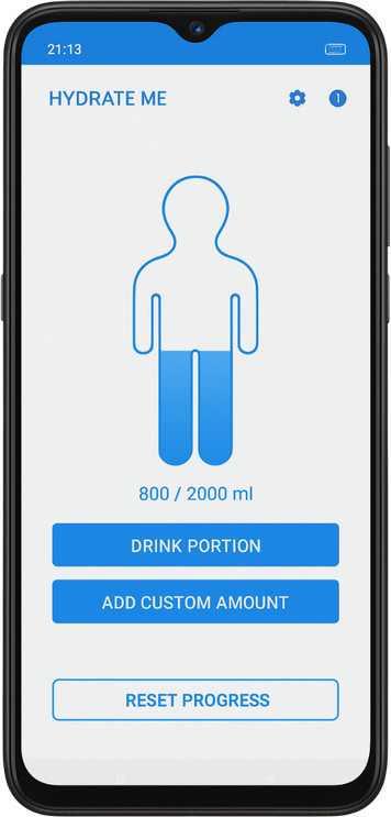 Hydrate Me app screenshot